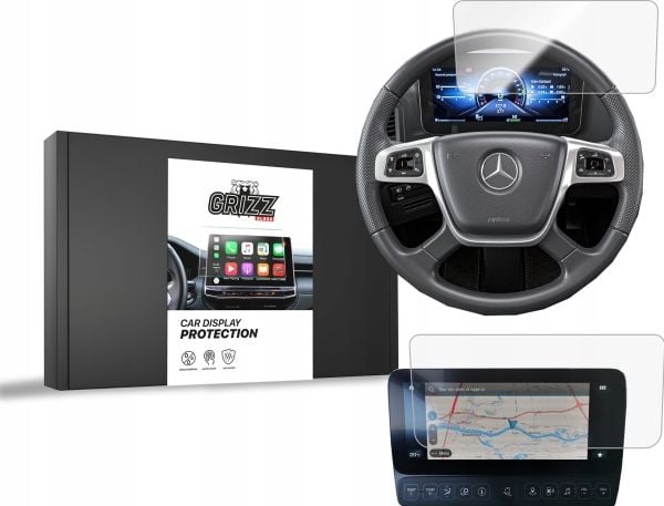 GrizzGlass keramisk folie GrizzGlass CarDisplay Protection til Mercedes Actros 2018 [2w1]