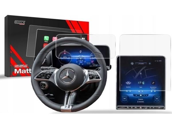GrizzGlass matt foliefilm GrizzGlass CarDisplay Protection for Mercedes CLE 2023-2024 [2w1]