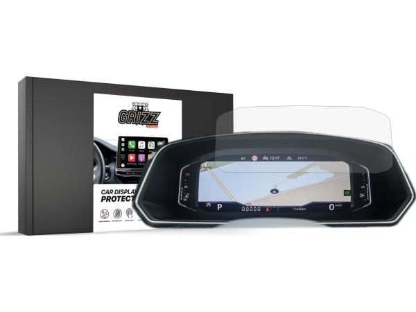 GrizzGlass matt foliebeskytter til Volkswagen Passat B8 Virtual Cockpit Pro 10,25" 2020