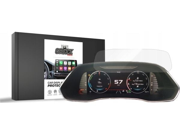 GrizzGlass keramisk film GrizzGlass CarDisplay Protection til Skoda Kodiaq Virtual Cockpit 10,25" 2021