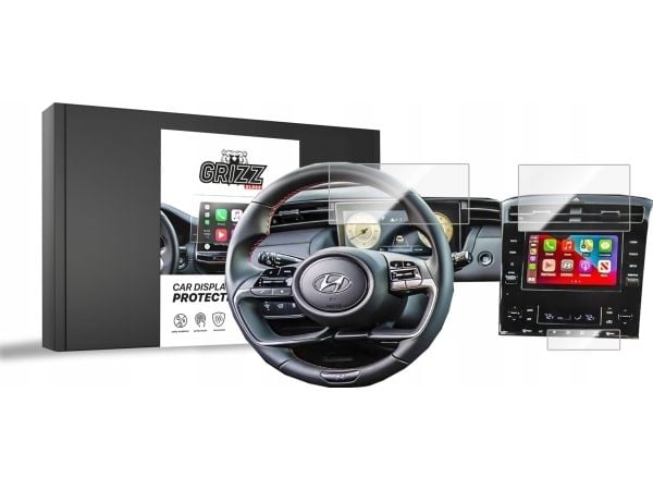 GrizzGlass keramisk film CarDisplay Protection for Hyundai Tucson 8" [3-PACK]