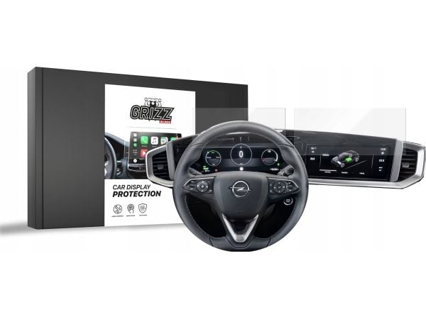 GrizzGlass keramisk film GrizzGlass CarDisplay Protection til Opel Grandland 10" 2021 [2-i-1]