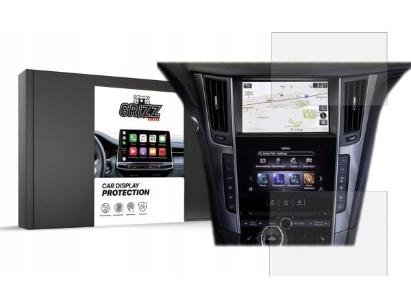 GrizzGlass matt folie GrizzGlass CarDisplay Protection til Infiniti Q50 2014–2020 [2w1]