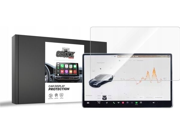 GrizzGlass beskyttelsesfilm CarDisplay Protection til Tesla Model 3 Highland 2023