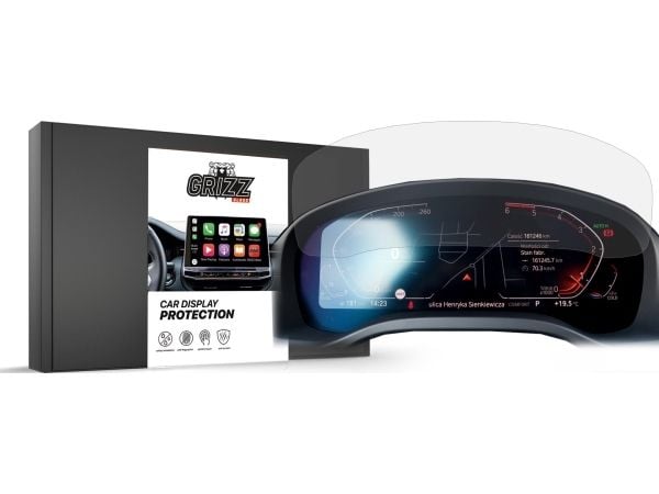 GrizzGlass matt film CarDisplay skjermbeskyttelse til BMW X3 G01 Live Cockpit 12,25" 2017
