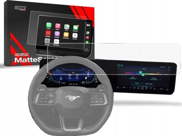 GrizzGlass matt folie CarDisplay Protection til Ford Mustang 7 2023-2024