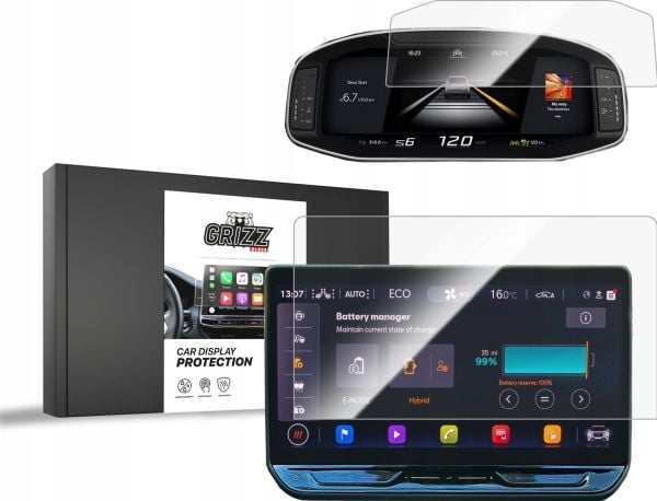 GrizzGlass keramisk film GrizzGlass CarDisplay Protection til Cupra Formentor 12,9" 2024 [2-i-1]