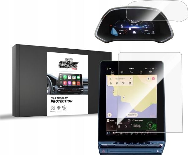 GrizzGlass GrizzGlass CarDisplay Protection keramisk folie for Renault Symbioz 10,4" 2024 [2in1]