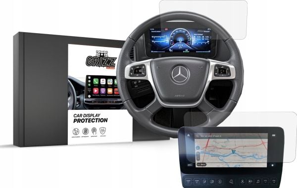 GrizzGlass matt film GrizzGlass CarDisplay-beskyttelse for Mercedes Actros L 2021 [2w1]