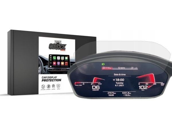 GrizzGlass matt folieskjermbeskyttelse til bil til Audi A5 F5 Virtual Cockpit Plus 12,3" 2020