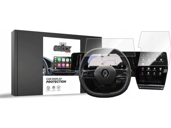GrizzGlass keramisk film GrizzGlass CarDisplay Protection for Renault Scenic E-Tech 12" 2024 [2-i-1]