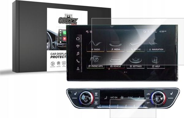 GrizzGlass keramisk film CarDisplay Protection for Audi A5 B9 10,1" 2020-2024 [2w1]