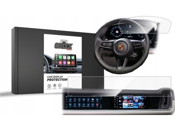 GrizzGlass GrizzGlass CarDisplay Protection keramisk folie for Porsche Cayenne 3 12,3" + 10,9" 2023-2024 [2in1]