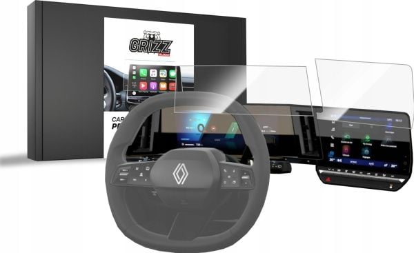 GrizzGlass skjermbeskyttelsesfolie til Renault Austral 9" 2022-2024 [2-i-1]