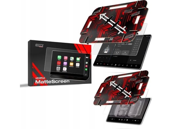 GrizzGlass matt film GrizzGlass CarDisplay Matte til Tesla Model 3 Highland 2023-2024 [2-i-1]