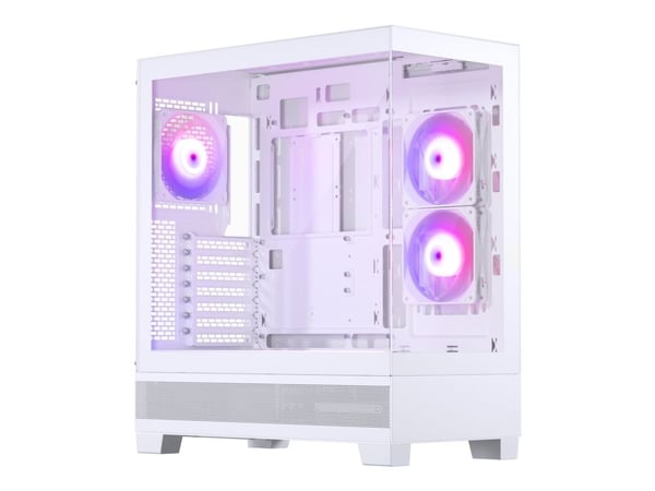Phanteks XT View - Tower - utvidet ATX (E-ATX) - sidepanel med vindu (herdet glass) - ingen strømforsyning (ATX) - matt hvit - USB/lyd