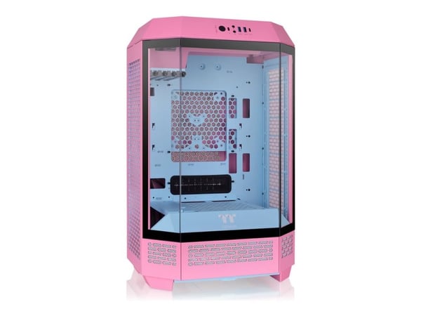 Thermaltake The Tower 300 - Microtower - mini ITX / micro ATX - genomskinlig sidopanel (härdat glas) - ingen strömförsörjning (PS/2) - bubbelrosa -...