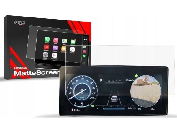 GrizzGlass matt folie GrizzGlass CarDisplay-beskyttelse til Hyundai Tucson 10,25" virtuelt cockpit 2020-2024