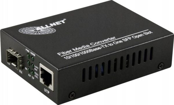 ALLNET ALL-MC104G-SFP1, 1000 Mbit/s, IEEE 802.3, IEEE 802.3ab, IEEE 802.3u, IEEE 802.3x, IEEE 802.3z, Gigabit Ethernet, 10,100,100BASE M, 10,100, 1...