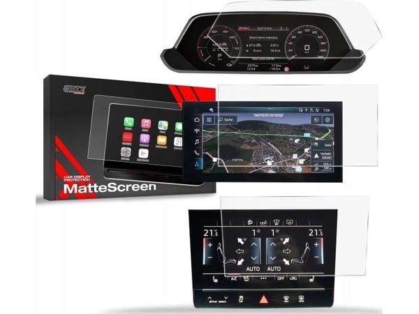 GrizzGlass matt folie GrizzGlass CarDisplay-beskyttelse til Audi e-tron 2019-2022 [3w1]