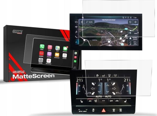GrizzGlass matt folie GrizzGlass CarDisplay-beskyttelse til Audi e-tron 2019-2022 [2w1]