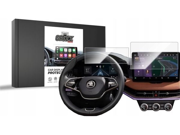 GrizzGlass keramisk skjermbeskyttelse CarDisplay Protection til Skoda Kodiaq 2 10" 2024 [2-i-1]