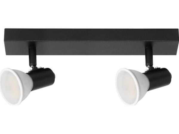 Loftlampe Orno RIO SP 2, armatur for vegg-/takmontering, GU10 maks. 2x60W, IP20, svart