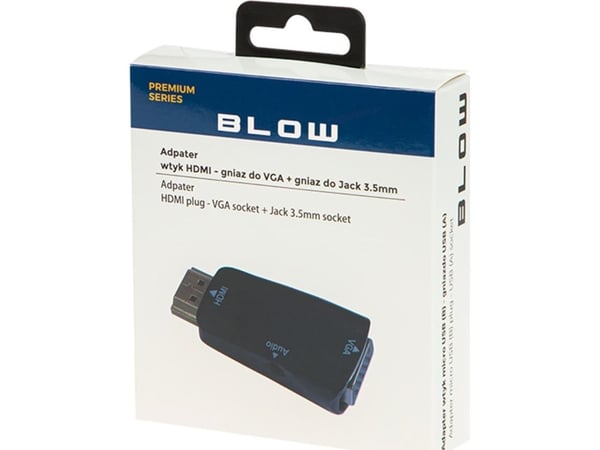 AV Blow adapter 92-121# Adapter hdmi plugg - vga socket + jack 3.5