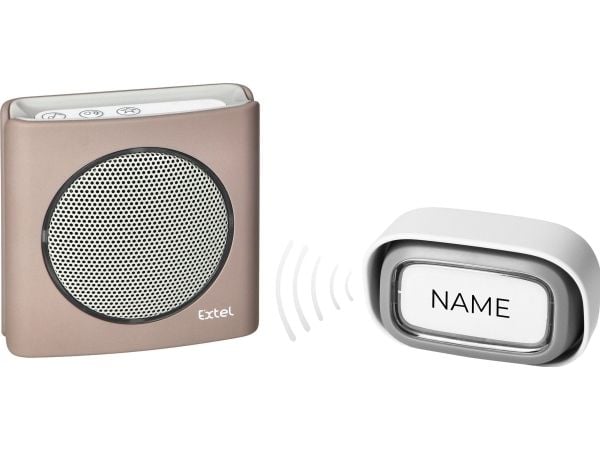 Orno trådløs ringeklokke på batteri EXTEL diBi Flash Soft, brun Orno trådløs ringeklokke på batteri EXTEL diBi Flash Soft, brun