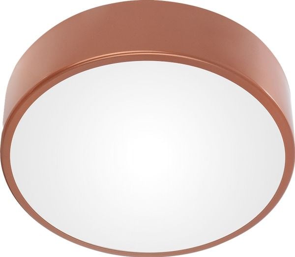 Taklampe Orno OVO 2xE27 m. mikrobølgesensor, 2x24W, kobberstål, matt glass, IP20, Ø300