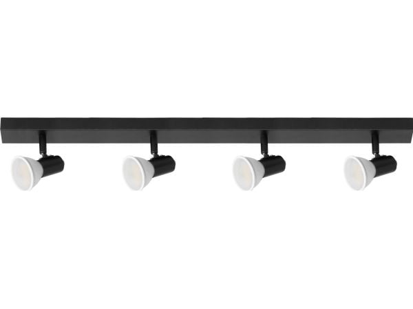 Loftslampe Orno RIO SP 4, takmontert armatur, GU10 maks. 4x60W, IP20, svart