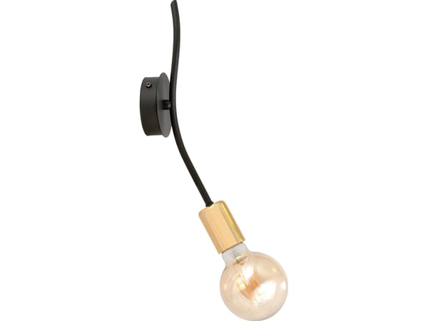 Vegglampe Orno GIRO, maks. 60W, E27, svart/gull