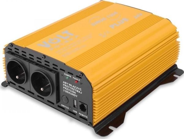 Volt-muunnin PRZETWORNICA VOLT POLSKA SINUS PLUS 1200 24V / 230V 600/1200W