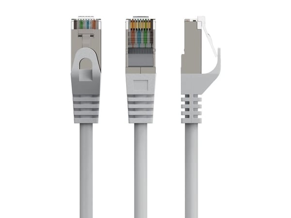 Cablexpert - Koblingskabel - RJ-45 (hann) til RJ-45 (hann) - 6.2 mm - S/FTP - CAT 6a - halogenfri, formstøpt, uten hindringer, flertrådet - grå
