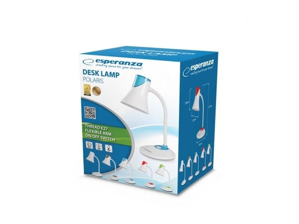 Esperanza E27 POLARIS ELD111W skrivebordslampe, hvit