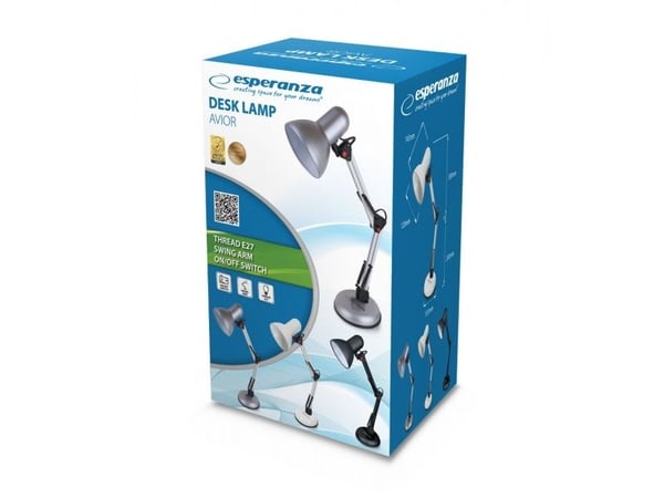 Bordlampe Esperanza ELD112K Esperanza bordlampe e27 avior svart