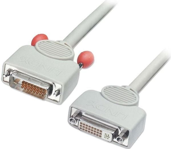 Lindy DVI-D/DVI-D 0.5m, 0,5 m, DVI-D, DVI-D, Hanstik, Hunstik, Grå