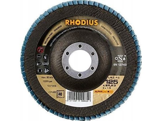 Rhodius 210482 LSZ F3 Läppähiomalaikka Halkaisija 125 mm Reiän halkaisija 22,23 mm Ruostumaton teräs 1 kpl