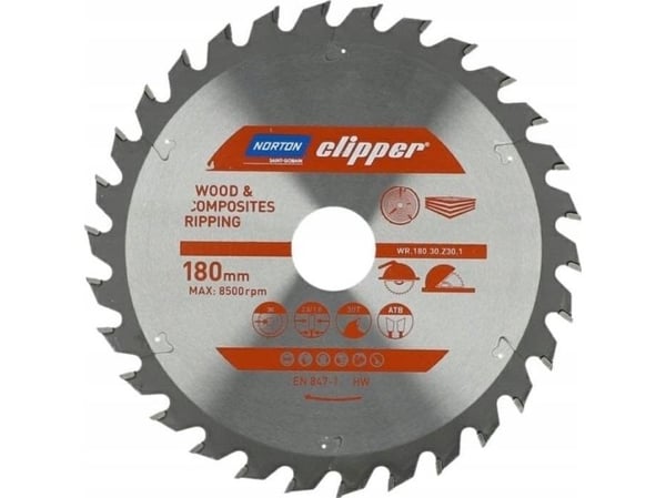 Norton NORTON SIRKULSAG 180 mm x 30 mm x 30z TRE OG KOMPOSITTER ATB (2,8 / 1,8)