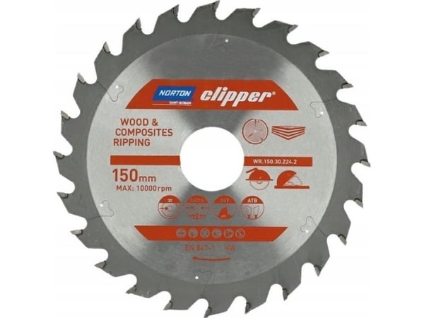 Norton NORTON SIRKULSAG 150 mm x 30 mm x 24z TRE OG KOMPOSITTER ATB (3,6 / 2,6)