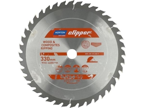 Norton NORTON SIRKELSAG 330 mm x 30 mm x 40z TRE OG KOMPOSITTER ATB (3.2 / 2.2)