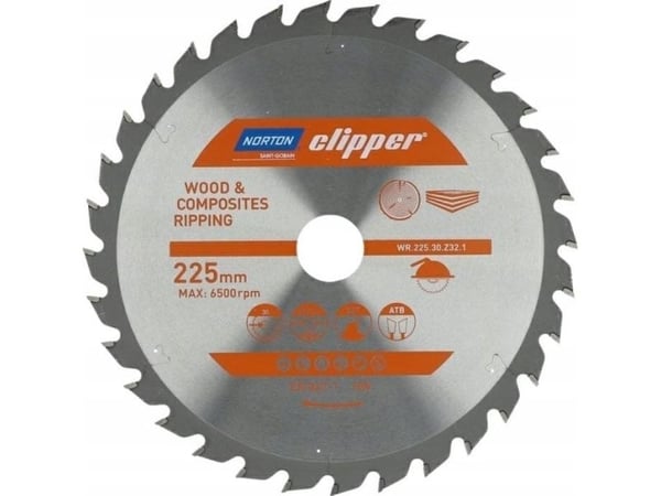 Norton NORTON SIRKULSAG 225 mm x 30 mm x 32z TRE OG KOMPOSITTER ATB (2,6 / 1,6)