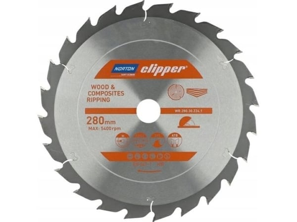 Norton NORTON SIRKELSAG 280 mm x 30 mm x 24z TRE OG KOMPOSITTER ATB (3.2 / 2.2)