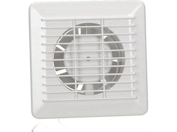 Awenta baderomsventilator Basic fi100 90m3/h 14W 230V med snorbryter hvit Awenta WB100W