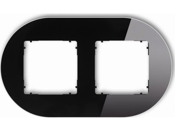 Karlik Icon 12-12-IRSO-2 universal rund ram glaseffekt svart matt