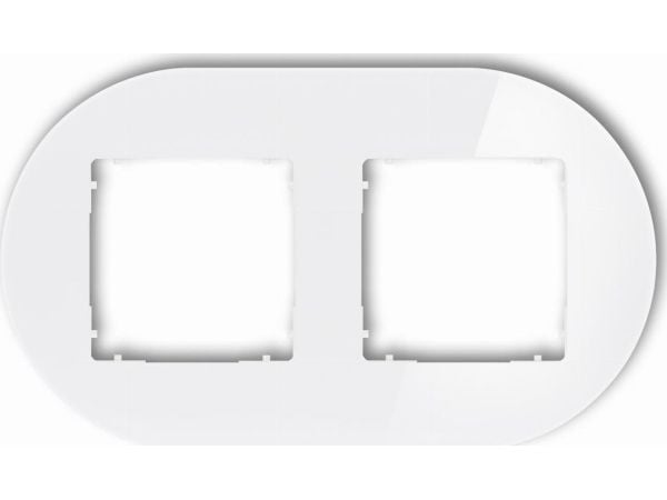 Karlik dubbelram Karlik Icon 0-0-IRSO-2 universell rund glas-effekt vit