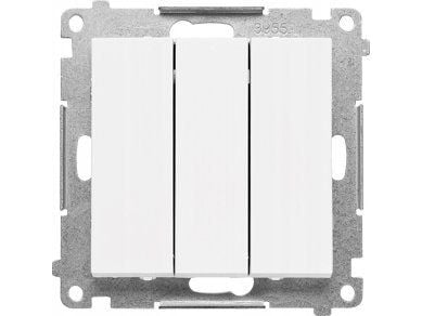 Kontakt-Simon Kytkin 55 TW31.01/111 moduuli 10 AX, 250V~, pikaliitin valkoinen mattamusta
