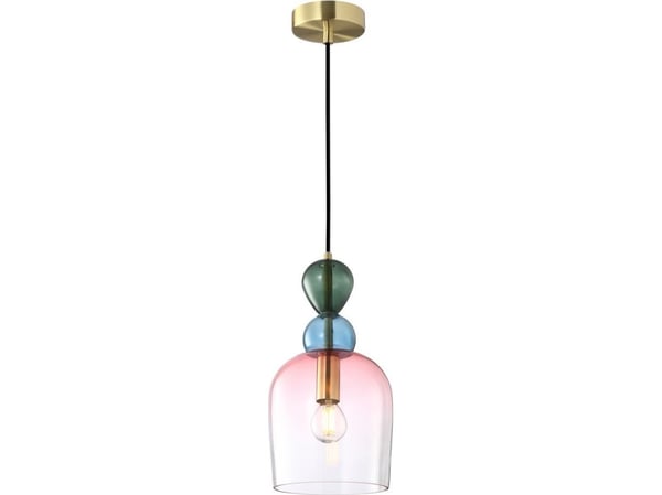 Italux Manso PND-37462B-MC-GD hengelampe, 1x40W E14, multicolor/gull