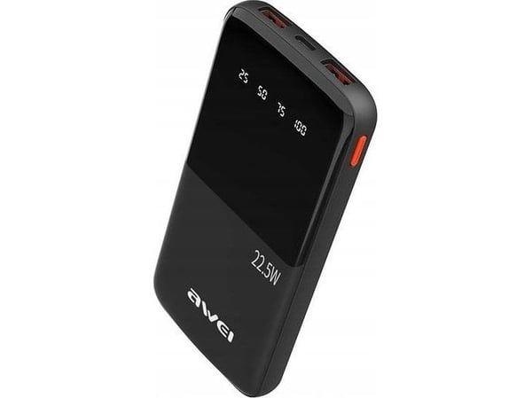Eksternt batteri Power Bank Awei P10K 22,5W 10000mAh svart
