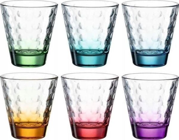 LEONARDO Optic, Assorterte farger, Glass, 6 stykker, Kjegle, 215 ml, 850 mm